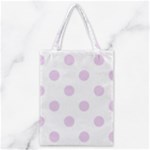 Polka Dots - Thistle Violet on White Classic Tote Bag