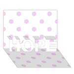 Polka Dots - Thistle Violet on White HOPE 3D Greeting Card (7x5)