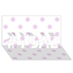 Polka Dots - Thistle Violet on White #1 DAD 3D Greeting Card (8x4)
