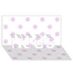Polka Dots - Thistle Violet on White HUGS 3D Greeting Card (8x4)