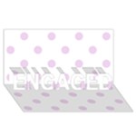 Polka Dots - Thistle Violet on White ENGAGED 3D Greeting Card (8x4)