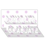 Polka Dots - Thistle Violet on White Congrats Graduate 3D Greeting Card (8x4)