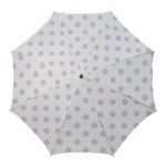Polka Dots - Thistle Violet on White Golf Umbrella