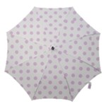 Polka Dots - Thistle Violet on White Hook Handle Umbrella (Small)