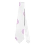 Polka Dots - Thistle Violet on White Necktie (One Side)