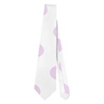 Polka Dots - Thistle Violet on White Necktie (Two Side)