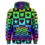 Rainbow Stars and Hearts Men s Pullover Hoodie