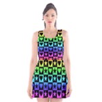 Rainbow Stars and Hearts Scoop Neck Skater Dress