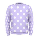 Polka Dots - White on Pale Lavender Violet Men s Sweatshirt