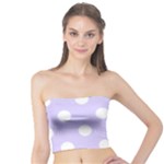 Polka Dots - White on Pale Lavender Violet Tube Top