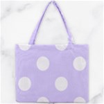 Polka Dots - White on Pale Lavender Violet Mini Tote Bag