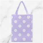 Polka Dots - White on Pale Lavender Violet Classic Tote Bag