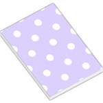 Polka Dots - White on Pale Lavender Violet Large Memo Pads