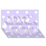 Polka Dots - White on Pale Lavender Violet Best Friends 3D Greeting Card (8x4)