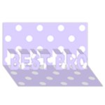 Polka Dots - White on Pale Lavender Violet BEST BRO 3D Greeting Card (8x4)