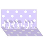 Polka Dots - White on Pale Lavender Violet BEST SIS 3D Greeting Card (8x4)