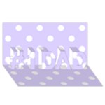 Polka Dots - White on Pale Lavender Violet #1 DAD 3D Greeting Card (8x4)