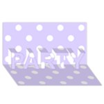 Polka Dots - White on Pale Lavender Violet PARTY 3D Greeting Card (8x4)