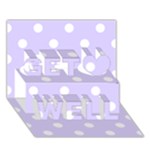 Polka Dots - White on Pale Lavender Violet Get Well 3D Greeting Card (7x5)