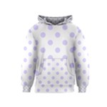 Polka Dots - Pale Lavender Violet on White Kid s Pullover Hoodie