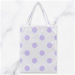 Polka Dots - Pale Lavender Violet on White Classic Tote Bag