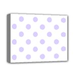 Polka Dots - Pale Lavender Violet on White Deluxe Canvas 14  x 11  (Stretched)