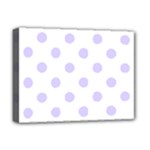 Polka Dots - Pale Lavender Violet on White Deluxe Canvas 16  x 12  (Stretched)
