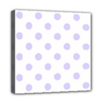 Polka Dots - Pale Lavender Violet on White Mini Canvas 8  x 8  (Stretched)