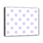 Polka Dots - Pale Lavender Violet on White Canvas 10  x 8  (Stretched)