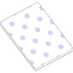 Polka Dots - Pale Lavender Violet on White Large Memo Pads