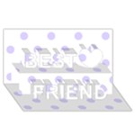 Polka Dots - Pale Lavender Violet on White Best Friends 3D Greeting Card (8x4)