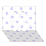 Polka Dots - Pale Lavender Violet on White Clover 3D Greeting Card (7x5)