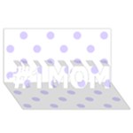 Polka Dots - Pale Lavender Violet on White #1 MOM 3D Greeting Cards (8x4)