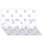 Polka Dots - Pale Lavender Violet on White #1 DAD 3D Greeting Card (8x4)