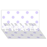 Polka Dots - Pale Lavender Violet on White ENGAGED 3D Greeting Card (8x4)