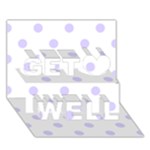 Polka Dots - Pale Lavender Violet on White Get Well 3D Greeting Card (7x5)