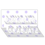Polka Dots - Pale Lavender Violet on White Congrats Graduate 3D Greeting Card (8x4)