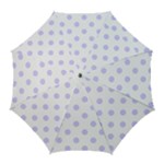 Polka Dots - Pale Lavender Violet on White Golf Umbrella