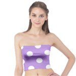 Polka Dots - White on Bright Lavender Violet Tube Top