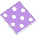 Polka Dots - White on Bright Lavender Violet Small Memo Pads