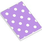 Polka Dots - White on Bright Lavender Violet Large Memo Pads