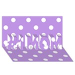 Polka Dots - White on Bright Lavender Violet #1 MOM 3D Greeting Cards (8x4)