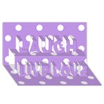 Polka Dots - White on Bright Lavender Violet Laugh Live Love 3D Greeting Card (8x4)