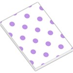Polka Dots - Bright Lavender Violet on White Large Memo Pads