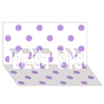 Polka Dots - Bright Lavender Violet on White BEST SIS 3D Greeting Card (8x4)