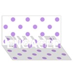 Polka Dots - Bright Lavender Violet on White ENGAGED 3D Greeting Card (8x4)