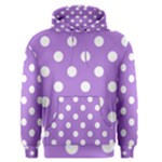 Polka Dots - White on Lavender Violet Men s Pullover Hoodie