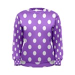 Polka Dots - White on Lavender Violet Women s Sweatshirt