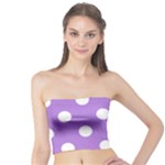 Polka Dots - White on Lavender Violet Tube Top