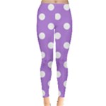 Polka Dots - White on Lavender Violet Women s Leggings
